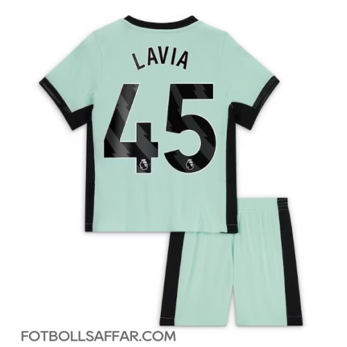 Chelsea Romeo Lavia #45 Tredje Dräkt Barn 2023-24 Kortärmad (+ Korta byxor)